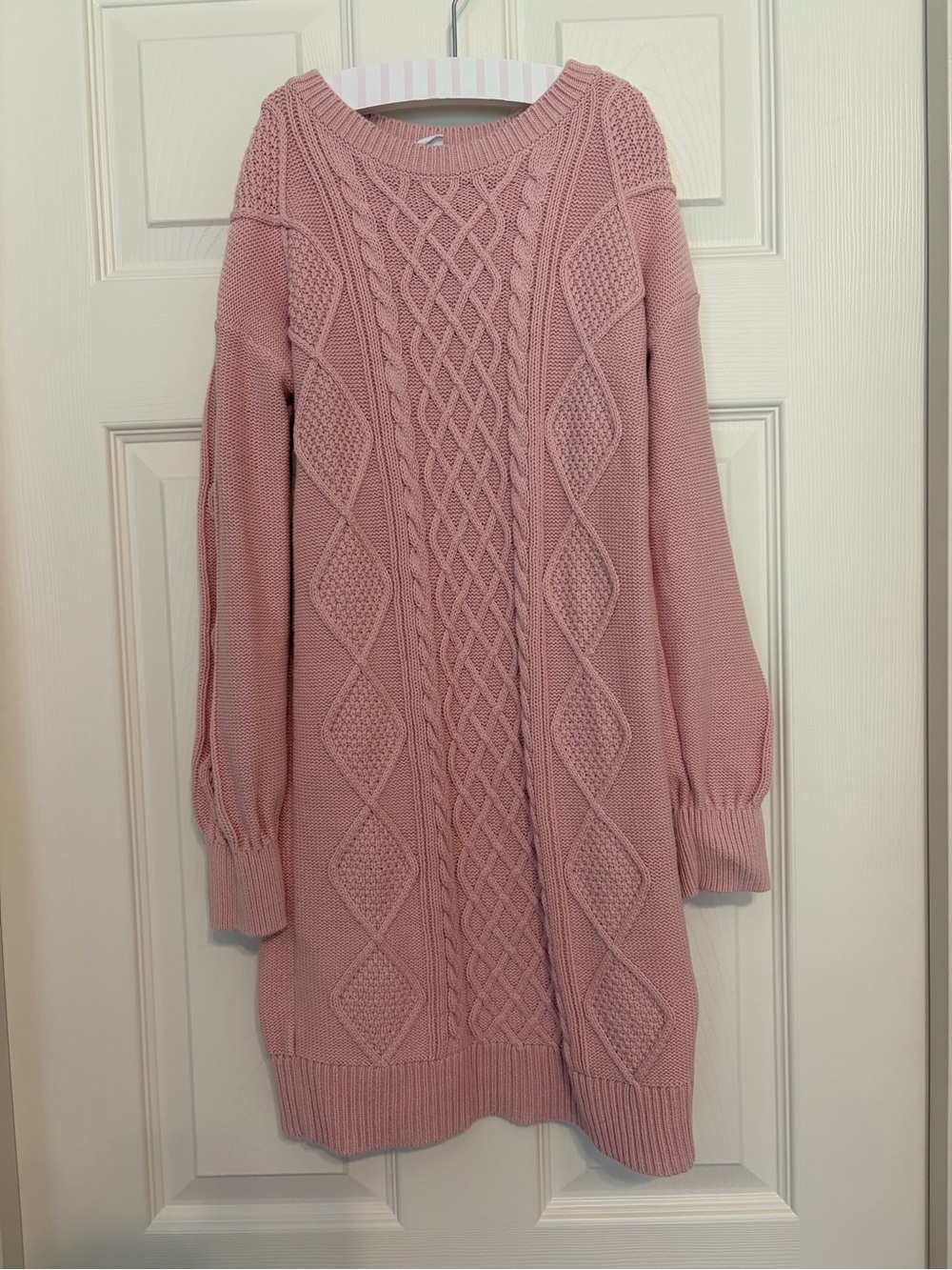 Gap Kids pink cable knit sweater dress - Size M